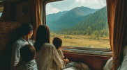 Up to what age can children travel for free by train in Kazakhstan