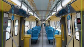 LRT trains en route to Astana from China