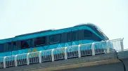 First LRT train cars placed on tracks in Astana