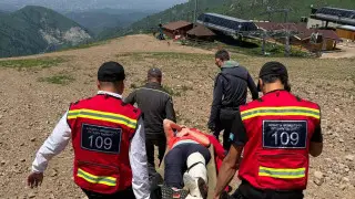 Woman rescued in Shymbulak after paragliding injury