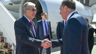 President Tokayev arrives in Belarus