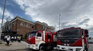 Two people rescued from roof of burning cafe in Astana