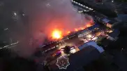 Large fire in Ust-Kamenogorsk engulfed one-story building