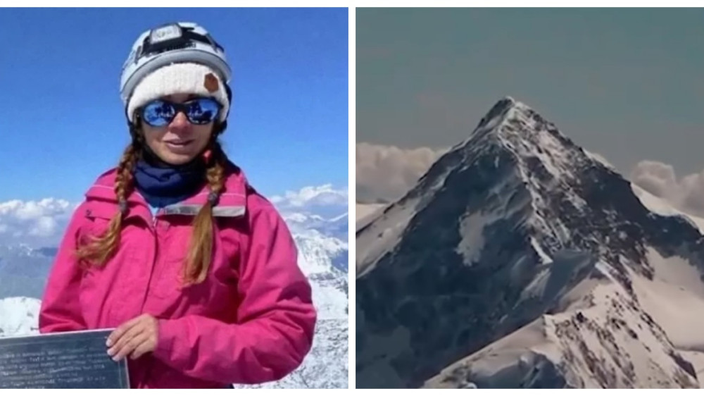 Military drones captured footage from Victory Peak, where climber Nagovitsina went missing