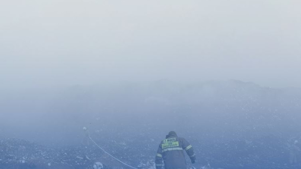 State of emergency declared in Alatau due to large landfill fire