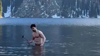 Pavel Durov shows find from the bottom of a Kazakh lake