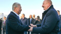 Tokayev welcomes Aliyev at Astana airport