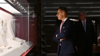 President of Finland shown rare artifacts in Astana