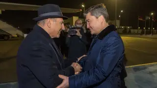 Armenian Prime Minister Nikol Pashinyan arrives in Astana