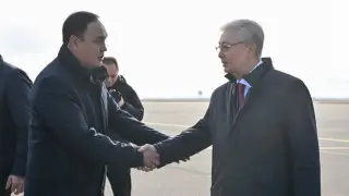 Tokayev arrives in Zhambyl region