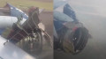 ‘Terrifying footage’: passenger plane forced to divert after engine failure