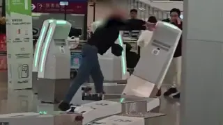 Passenger fails to buy ticket and wrecks airport