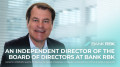 Former EBRD Executive Jürgen Rigterink elected as the new Independent Director of the Board of Directors at Bank RBK