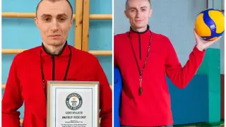 Kazakh man sets unusual record and enters the Guinness Book of Records