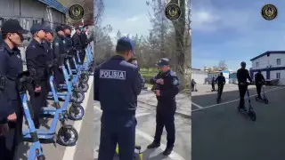 Police switched to electric scooters in Almaty