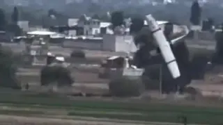 Nose-dived into the ground: plane crash caught on video