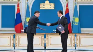 Kazakhstan and Mongolia sign 13 documents