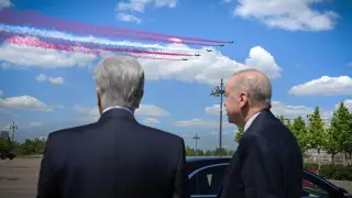 Sky in the colors of the Turkish flag: footage from the start of Erdogan’s state visit to Kazakhstan