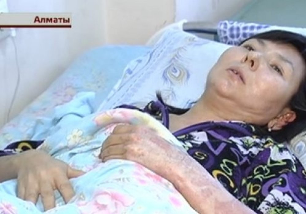 Алматыда күйеуі әйелінің үстіне бензин шашып тірідей өртеп жібермек болды