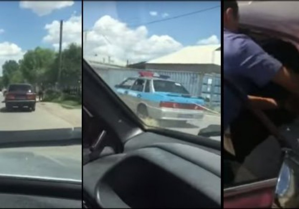 Желіде шымкенттік полицейлердің көлікті қуған сәті түсірілген видео пайда болды
