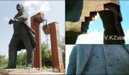 Теміртауда белгісіз біреулер Лениннің ескерткішін атып кетті