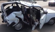 Қапшағай тас жолында жеңіл автокөлік екі рет жол апатына ұшырады