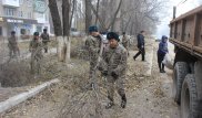 ҚР Қарулы күштерінің әскери қызметшілері Жамбыл облысындағы дауыл салдарын жоюға қатысты
