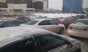 Астанада жауған қардан қалада кептелістер пайда болды