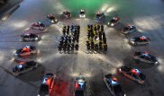 СҚО полицейлері Тәуелсіздіктің 25 жылдығына орай авто-флешмоб жасады
