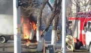 Алматы орталығында "ГАЗель" өртенді