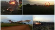 Колумбияда Boeing 727 ұшағының апатқа ұшыраған сәті видеоға түсіп қалды