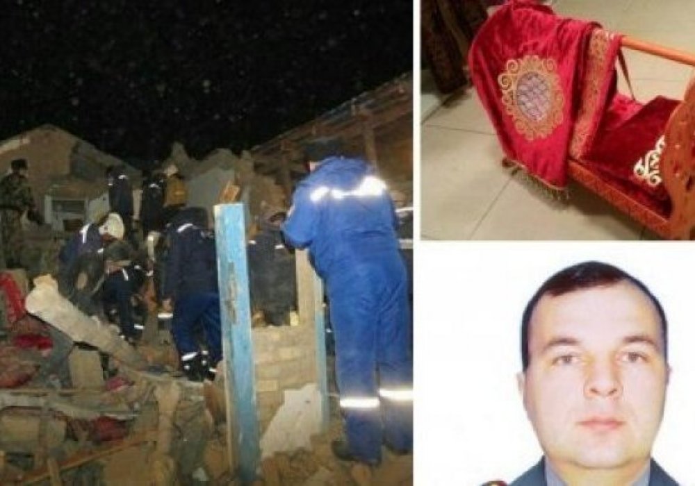 Эксклюзив видео: Шымкентте жедел жәрдем қызметі баланы үйінді арасынан алып шықты