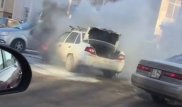 Астанада автомобиль өртенді