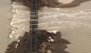 Павлодар облысында теміржолды су шайып кеткені түсірілген видео пайда болды