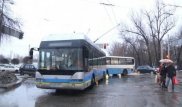 Алматыда троллейбус өртенді