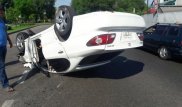 Алматыда Lexus автомобилі жол апатына ұшырады