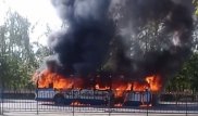 Павлодарда жолаушылар автобусы түгі қалмай өртеніп кетті