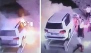 Қапшағайда белгісіз біреулер казино аумағында тұрған қымбат көлікті өртеп кеткен
