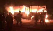 Жезқазғанда автобус өртеніп кетті: Жүргізуші мен кондуктор күйіп қалды