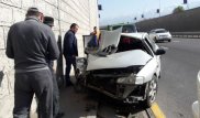 Subaru бар жылдамдығымен қоқыс тазалаушы көлікпен соқтығысты