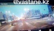 Астанада полицейді көлік соққан сәттің видеосы пайда болды
