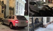 Желіде Ақорда қақпасына соқтығысқан Porsche Cayenne көлігінің суреттері пайда болды