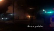 Павлодарда автокөлік бағанаға соғылып, өртеніп кетті