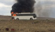 Ақмола облысында 25 жолаушысы бар автобустан өрт шықты