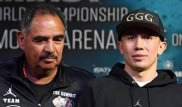 WBC Головкин - Мартиросян жекпе-жегінің жеңімпазының бапкеріне арнайы белбеу береді