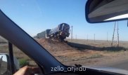 Атырау облысында тепловоз рельстен шығып кетіп, өртенді