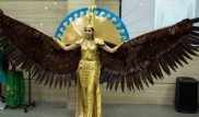 Қазақстандық қыз "Әлем аруы" байқауында Алтын адам бейнесінде шықты