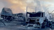 Ауған-Иран шекарасында 500 көлік өртеніп кетті