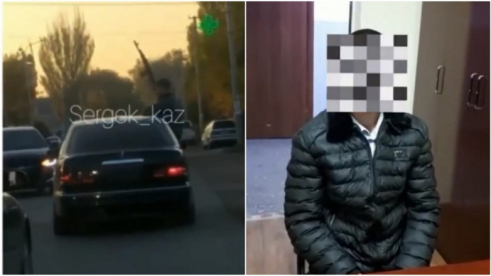 Қаскелеңде жолаушы жолдың ортасында оқ жаудырды