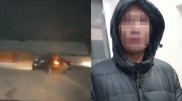 Қарағандыда полицейлер күдіктіні қуған сәт видеоға түсіп қалған
